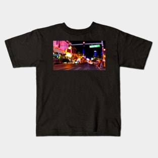 Night Drive Neon Blur Las Vegas 1 Kids T-Shirt